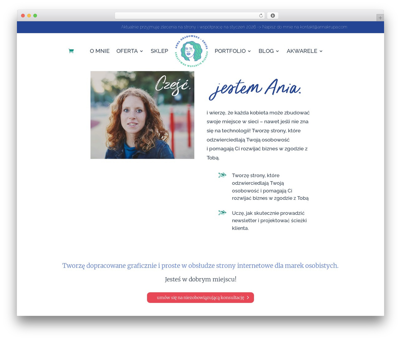 Divi WordPress theme - annagrabowska.com