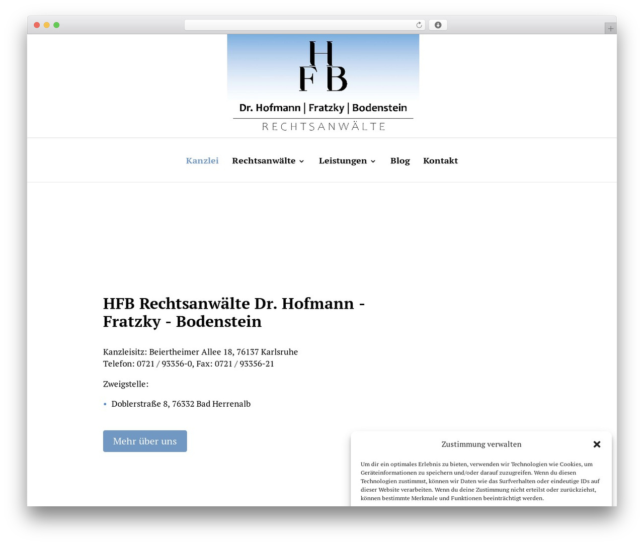 Divi WordPress theme - rahofmannschoepfle.de