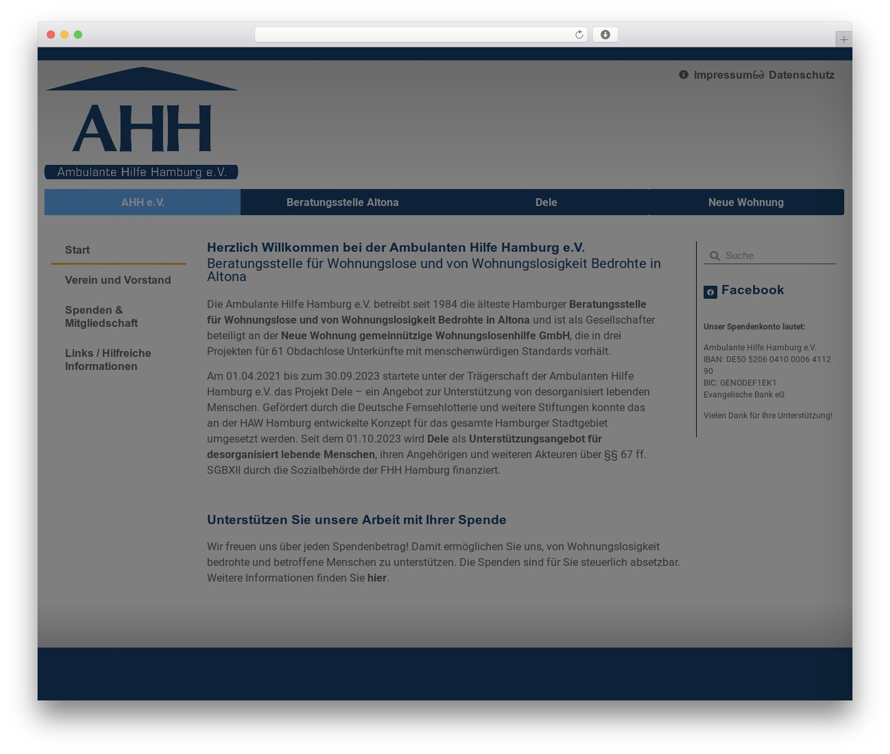 Hello Elementor WordPress website theme - wohnungslose.de