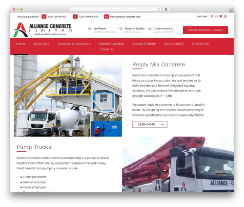 Theme WordPress Custom Theme - alliance-concrete.com