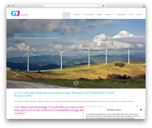 WordPress theme Divi - g7energies.com