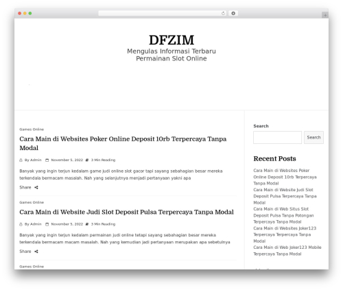 WordPress theme markup - dfzim.com