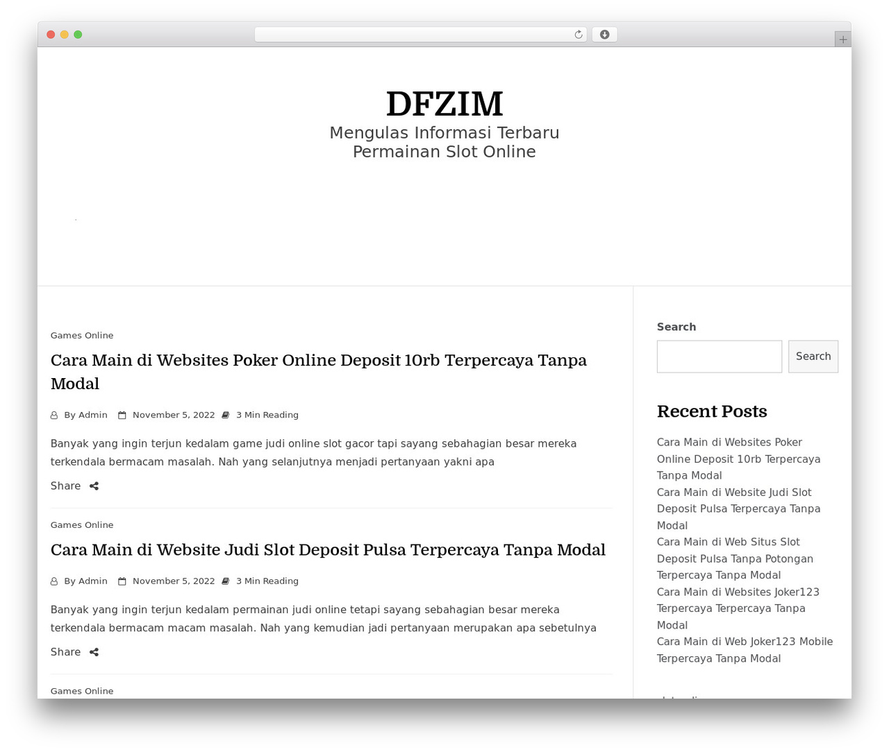 WordPress theme Markup Blog - dfzim.com