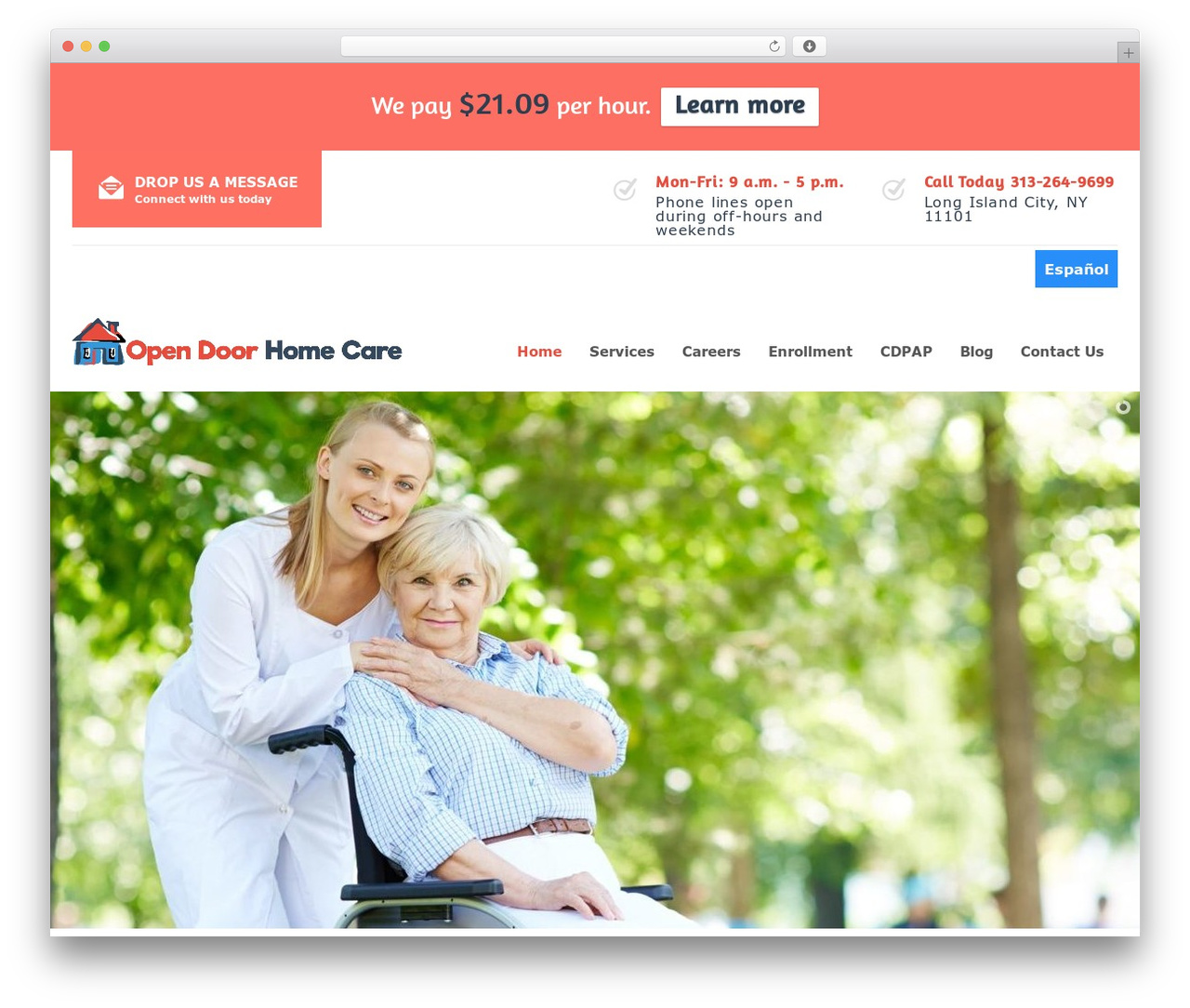 Care WordPress theme - opendoorhc.com