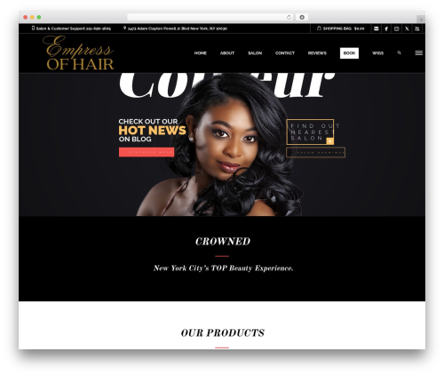 Coiffeur best WordPress theme - empressofhair.com