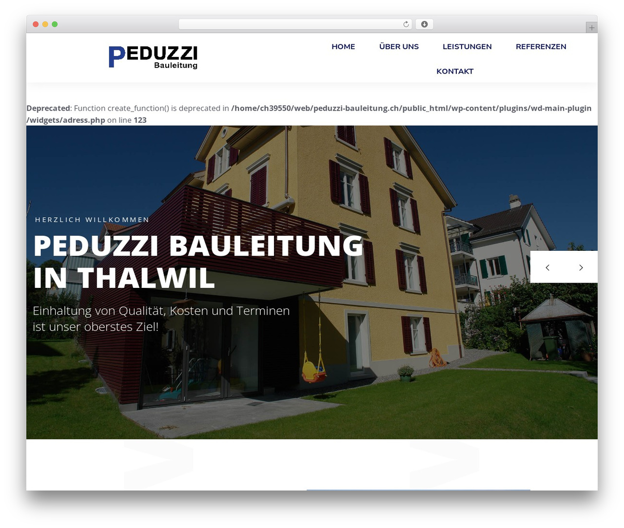 Compactor WordPress theme - peduzzi-bauleitung.ch