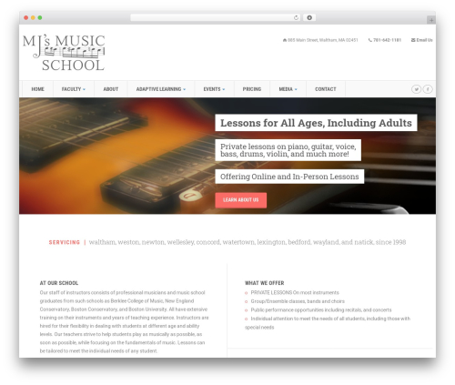MJtheme WordPress theme - mjsmusicschool.com