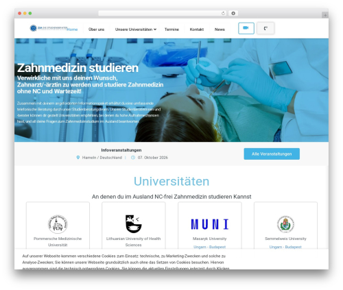 Theme WordPress Wireframe - zahnmedizin-studium-ausland.de