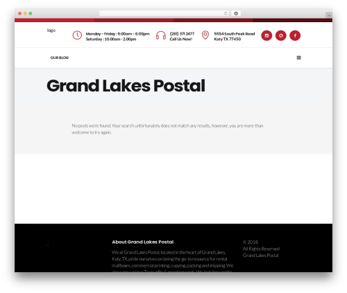 Theme WordPress ServiceMaster - grandlakespostal.com