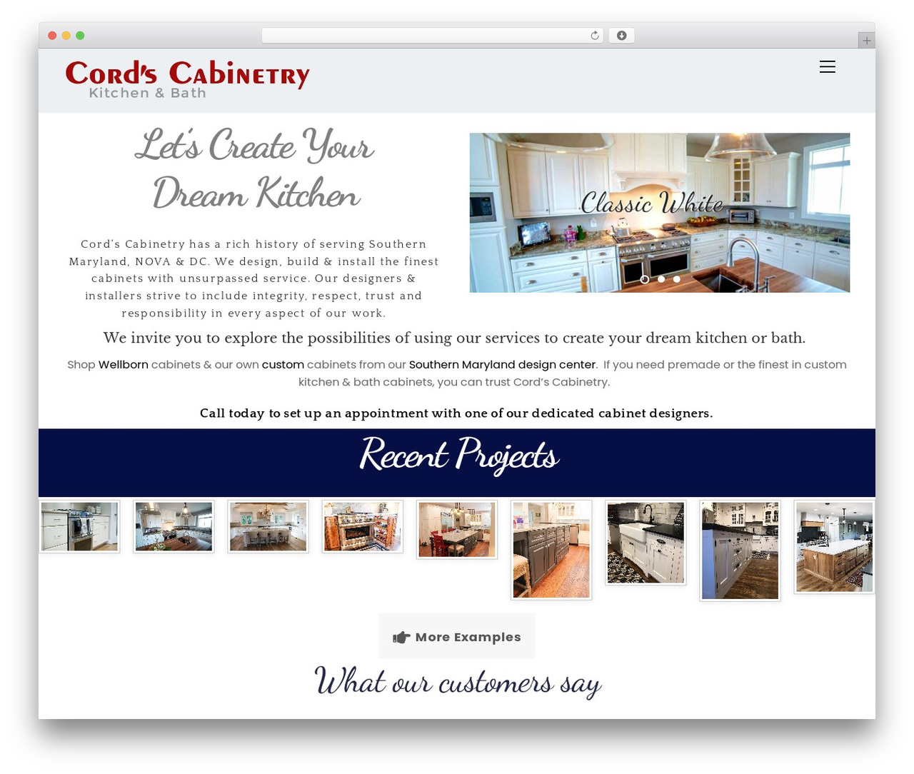 Themify Ultra WordPress theme - cordscabinetry.com