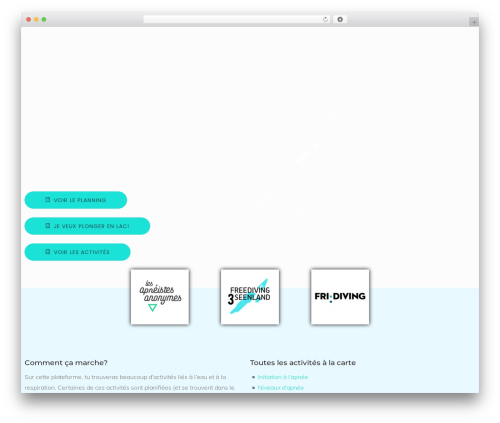 Wanium WordPress theme - comefreediving.ch