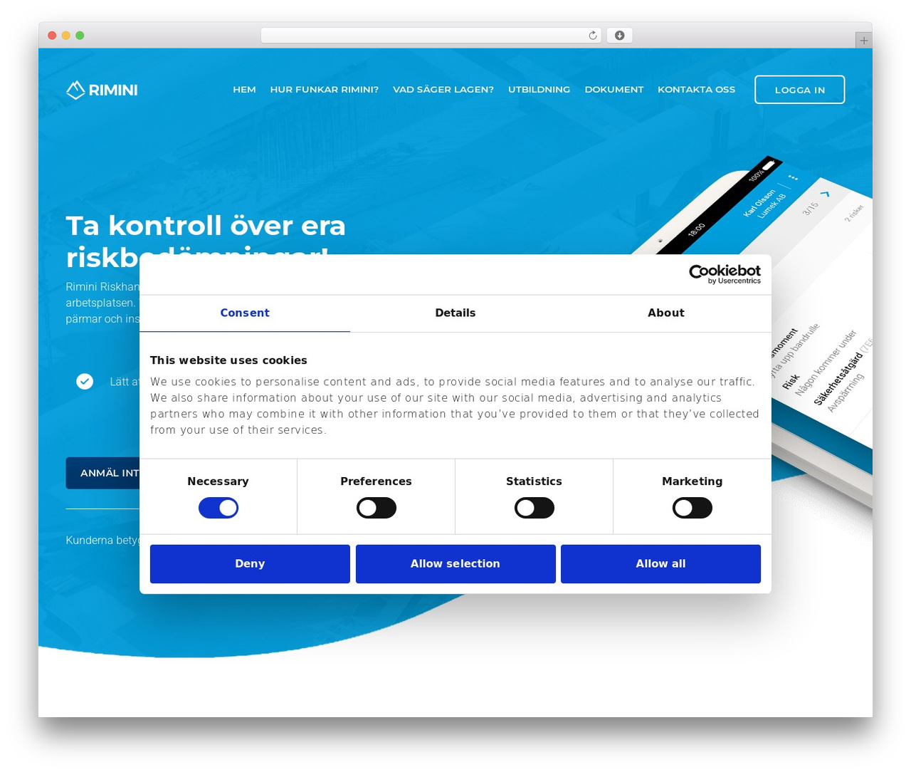 WordPress theme Appset - riminiapp.se