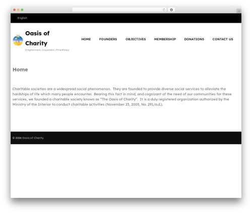 WordPress theme Benevolent - oasisofcharity.org