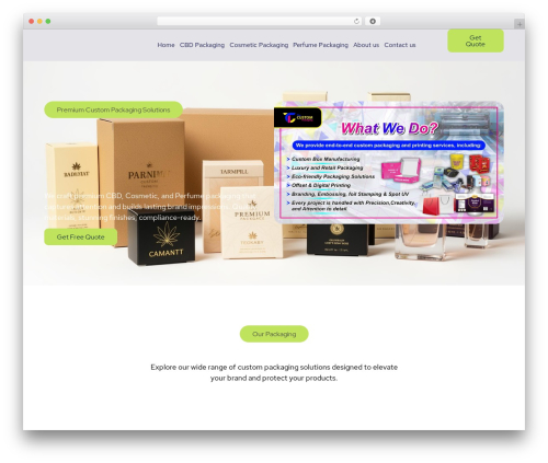 WordPress theme Hello Elementor - the-custom-packaging.com