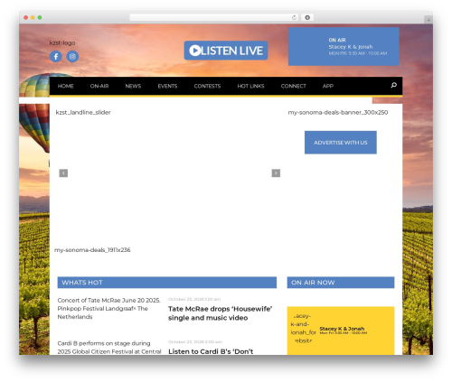 Onecms weather WordPress plugin - kzst.com