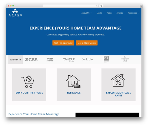 ARCUS theme WordPress - arcusmortgage.com