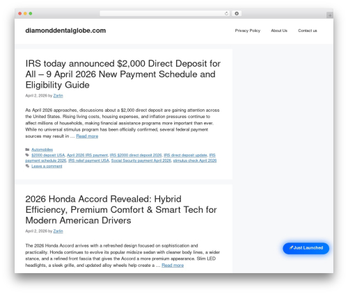 Taboola WordPress plugin - diamonddentalglobe.com
