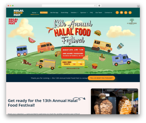 halalfest WordPress theme design - halalfoodfest.org