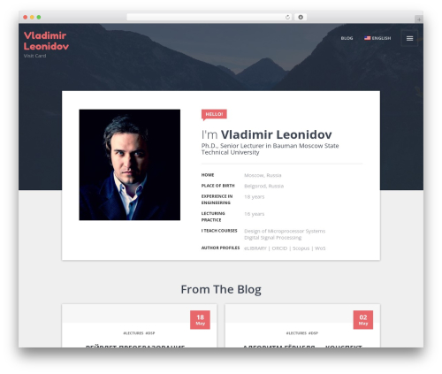 Rs Card WordPress website theme - leonidov.su
