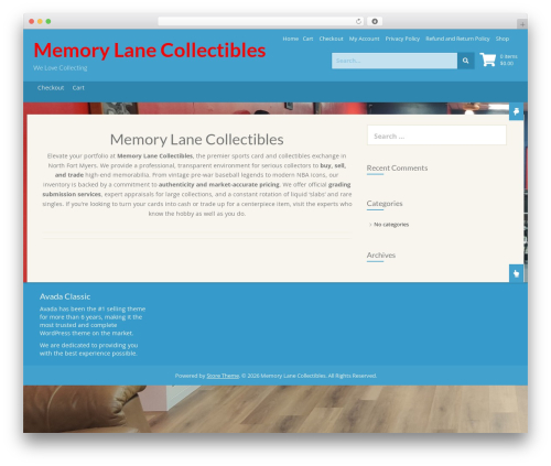 Store theme WordPress - memorylanecollectibles.com Store theme WordPress - memorylanecollectibles.com