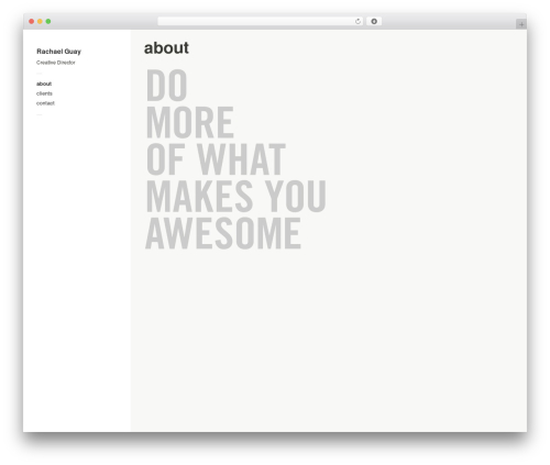 Touchfolio WordPress theme - rachaelguay.com