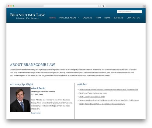 WordPress theme Uber - branscomblaw.com