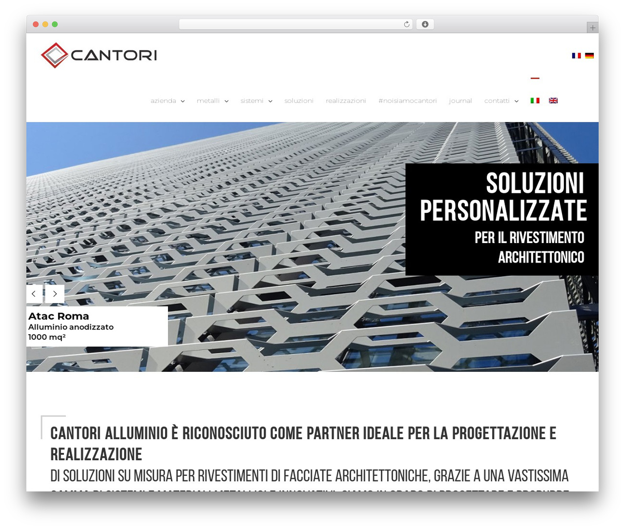 Avada WordPress theme - cantorialluminio.it