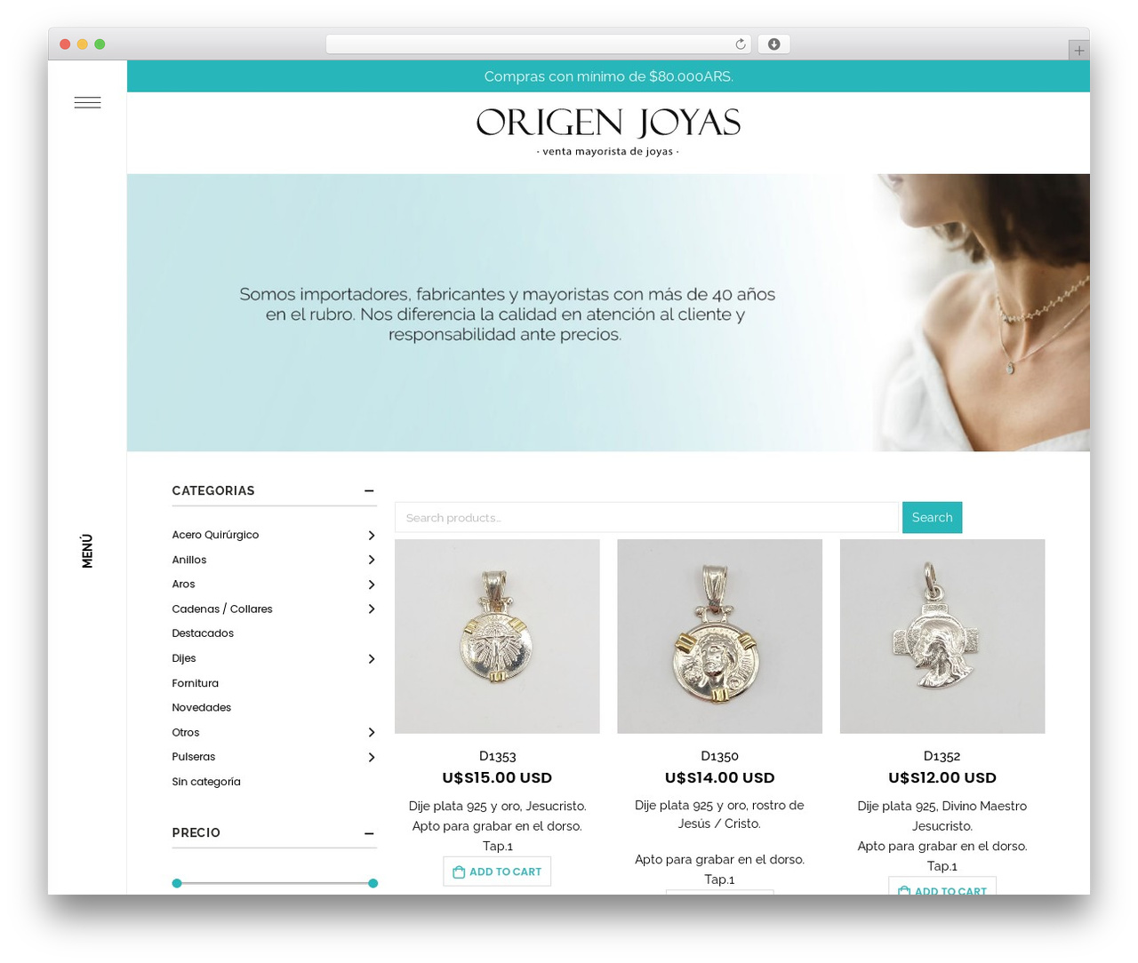 Origen WordPress theme - origenjoyas.com Origen WordPress theme - origenjoyas.com