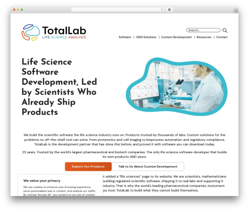 Total Lab WordPress theme design - totallab.com
