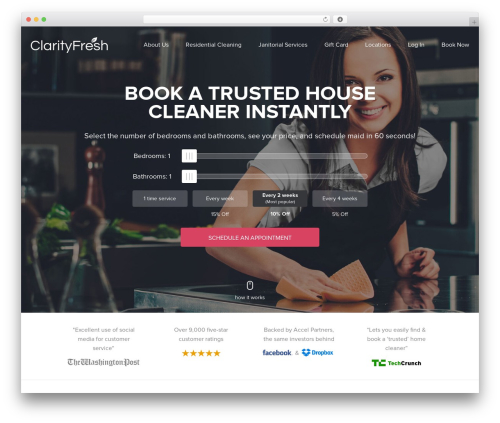 WordPress theme Bed & Bath Theme - clarityfresh.com