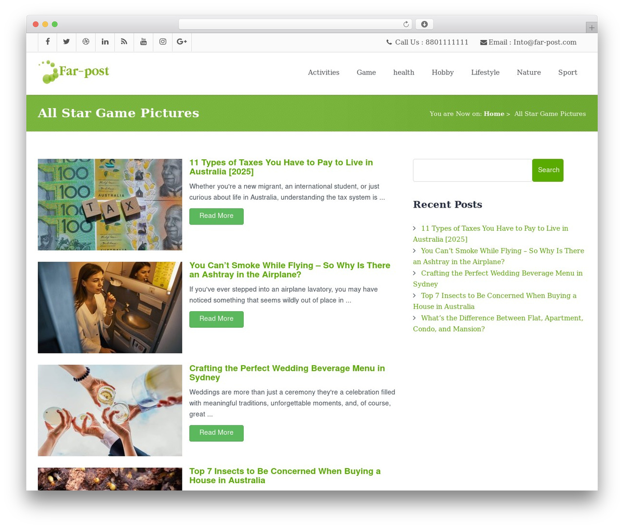Creative WP theme - far-post.com