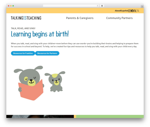 Mycelium WordPress theme - talkingisteaching.org