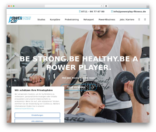 WordPress template Performance - powerplay-fitness.de