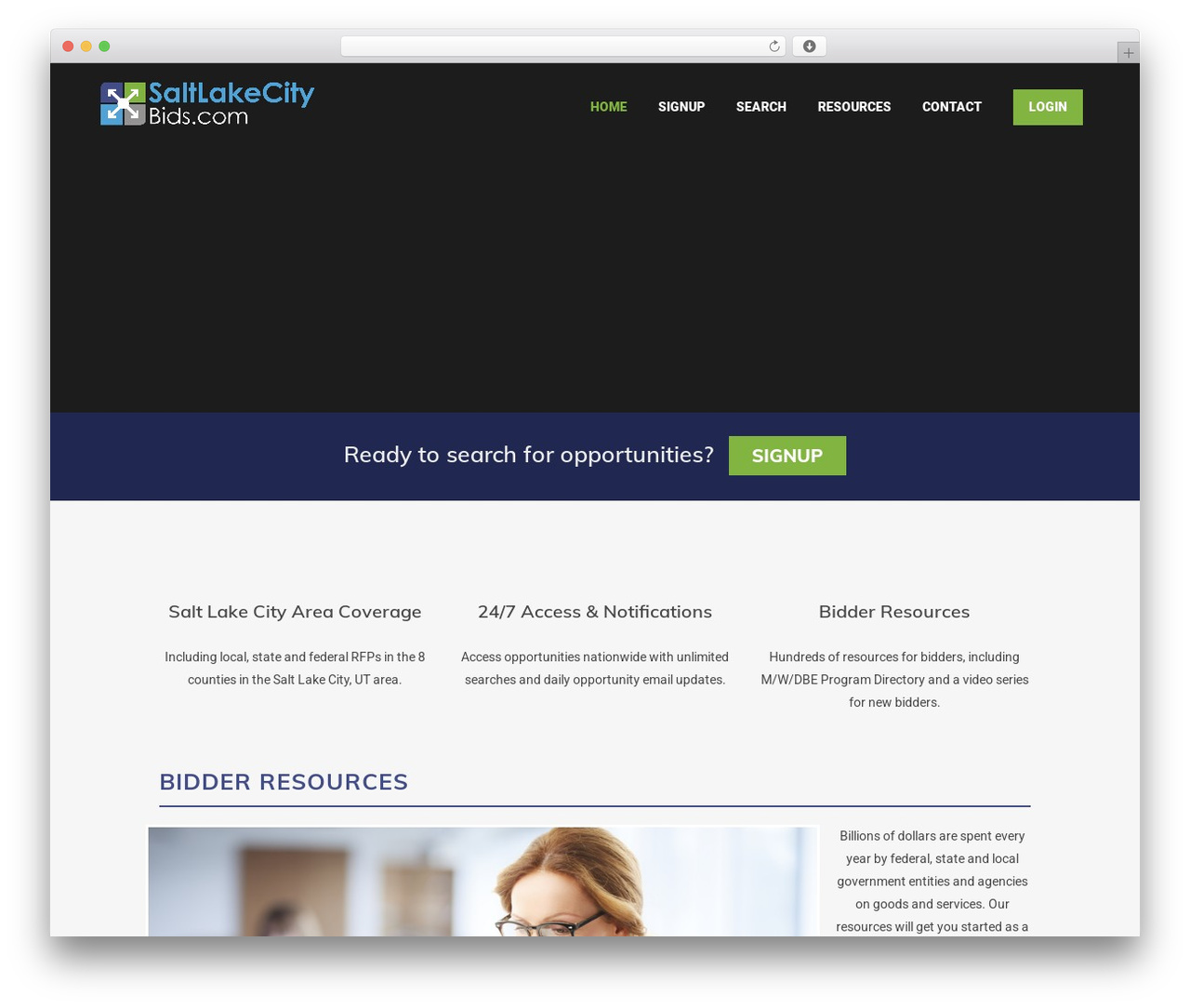WordPress theme Bridge - saltlakecitybids.com