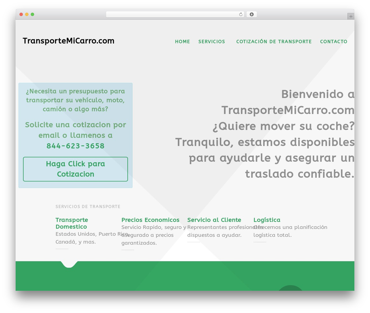 WordPress website theme Interstellar - transportemicarro.com