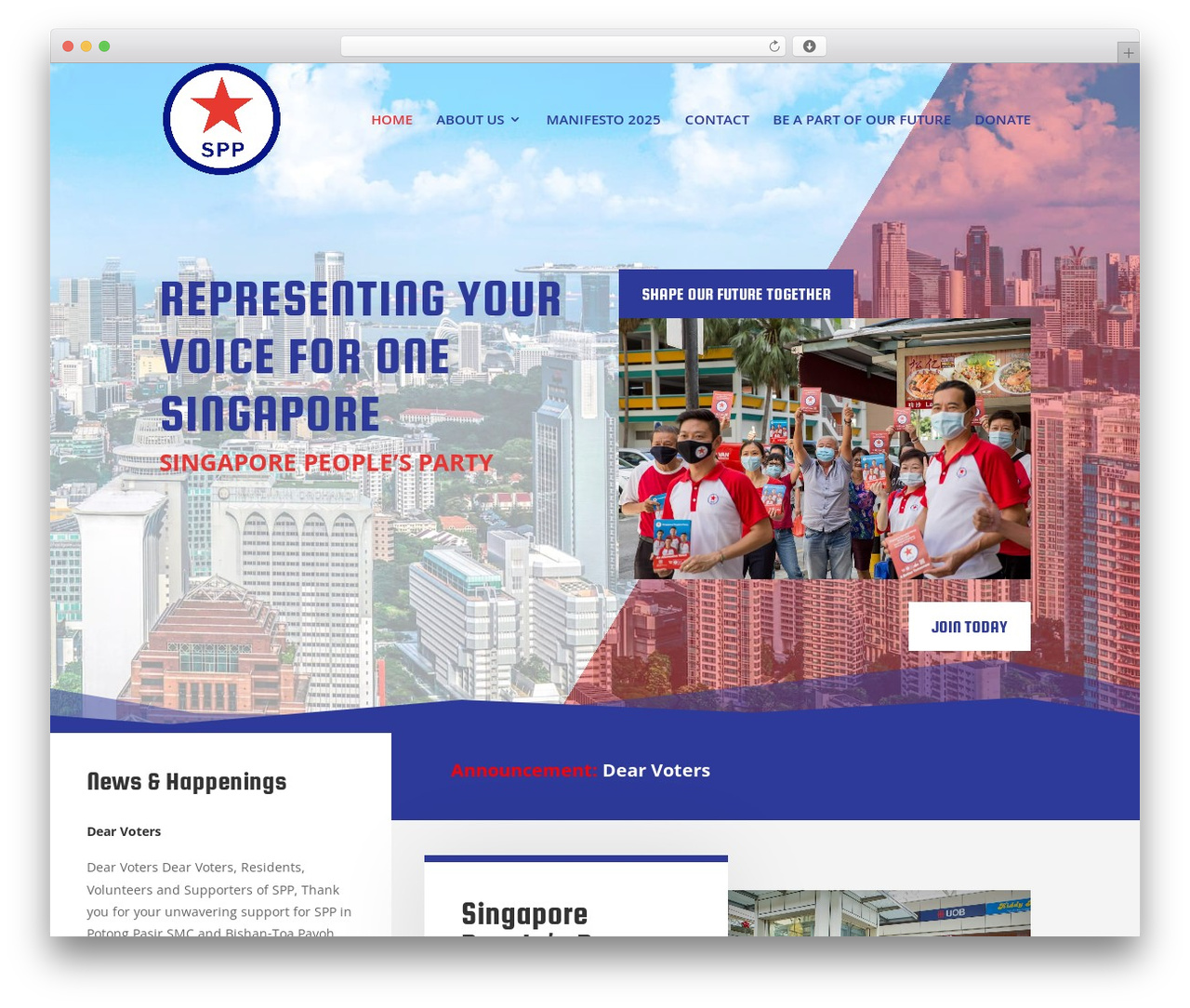 Divi WordPress theme - singaporepeoplesparty.org