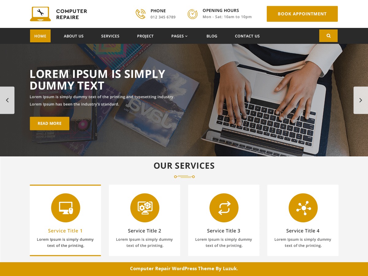 LZ Computer Repair company WordPress theme