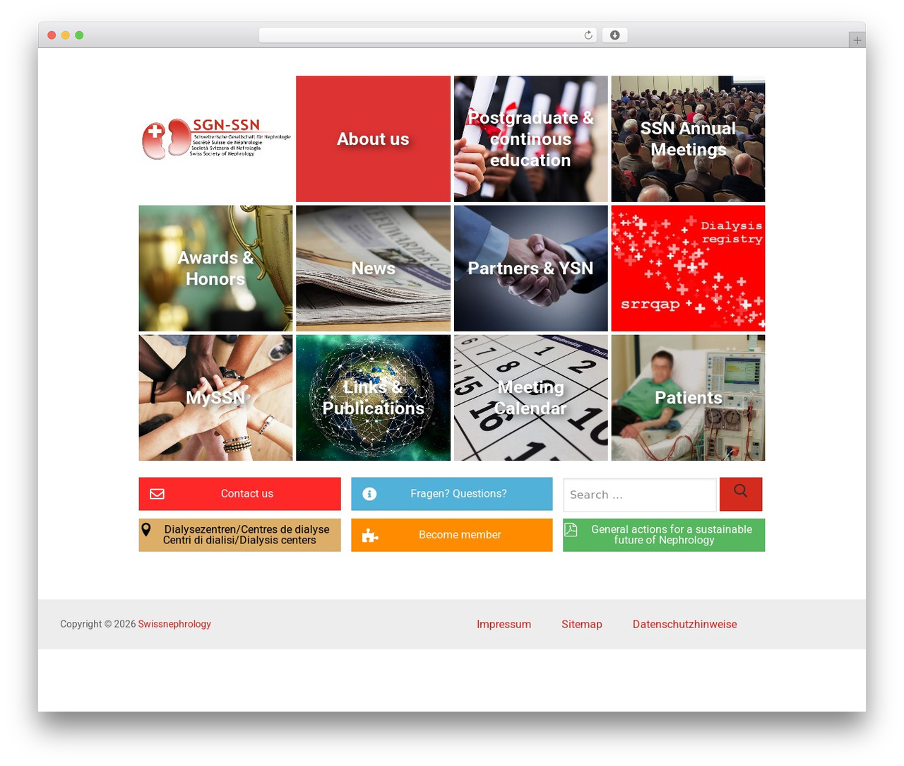 Theme WordPress Customify - swissnephrology.ch