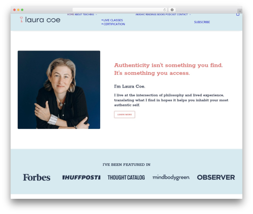 Uncode WordPress theme - lauracoe.com