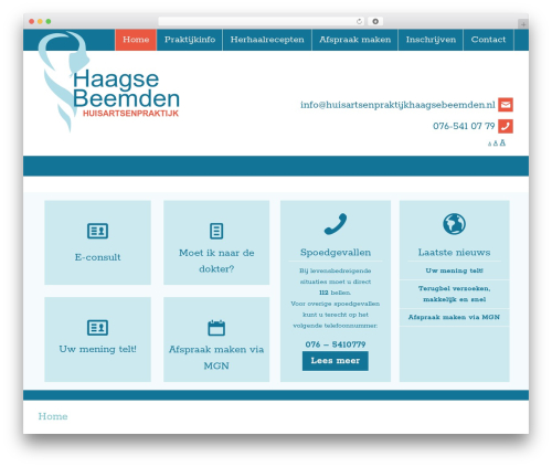 WordPress website theme Silvertheme - huisartsenpraktijkhaagsebeemden.nl