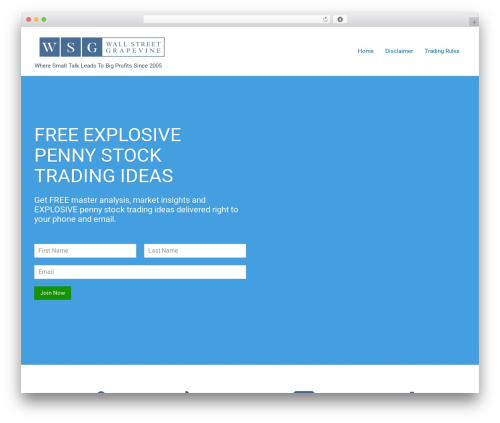 Getleads essential WordPress plugin - wallstreetgrapevine.com