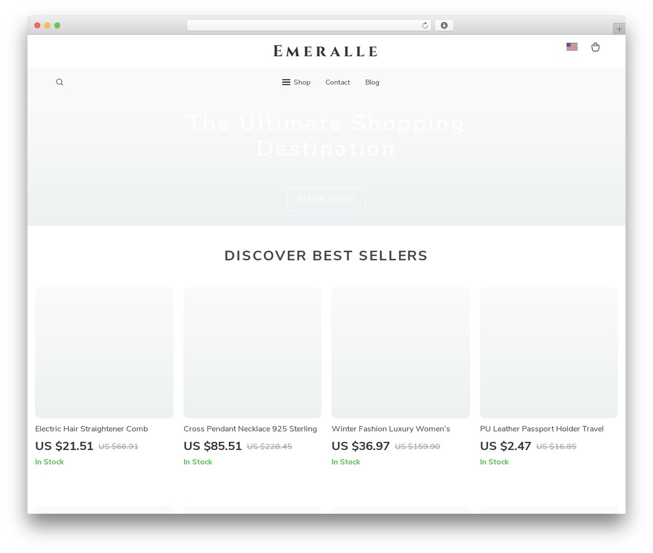 Botticelli WordPress store theme - emeralle.com