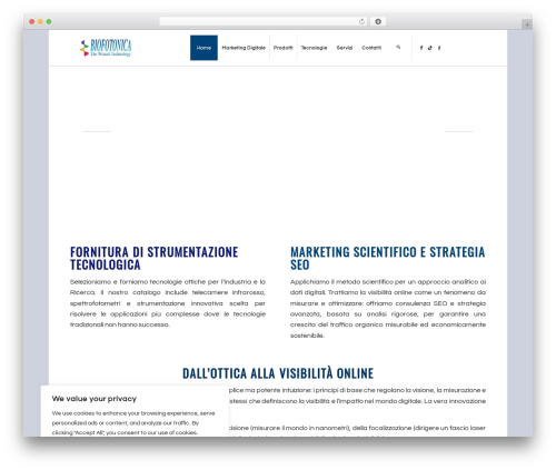 Enfold WordPress page theme - biofotonica.it