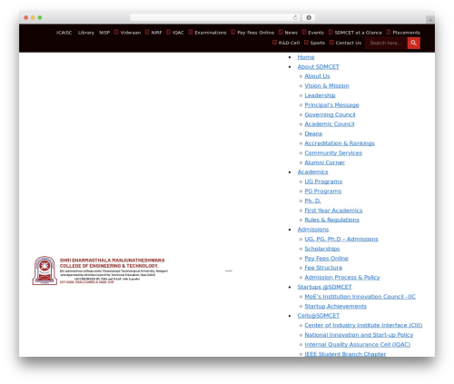 SDMCET-Theme WordPress theme - sdmcet.ac.in