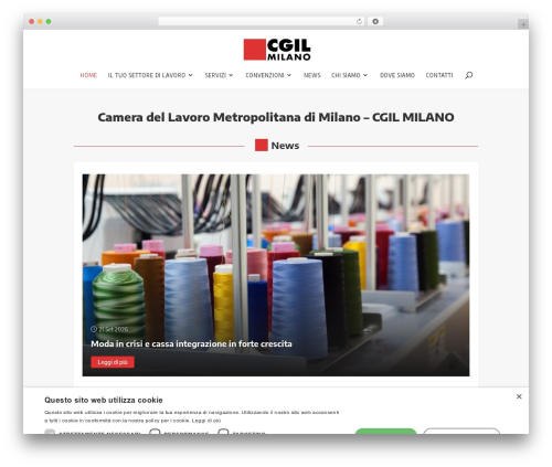 WordPress theme Divi - www.cgil.milano.it