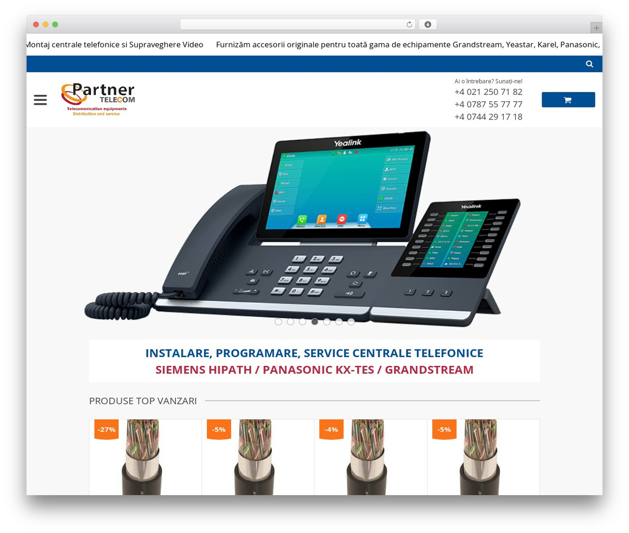 DavinciWoo WordPress theme - partnertelecom.ro
