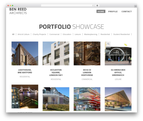 Interio WordPress theme design - benreedarchitects.com