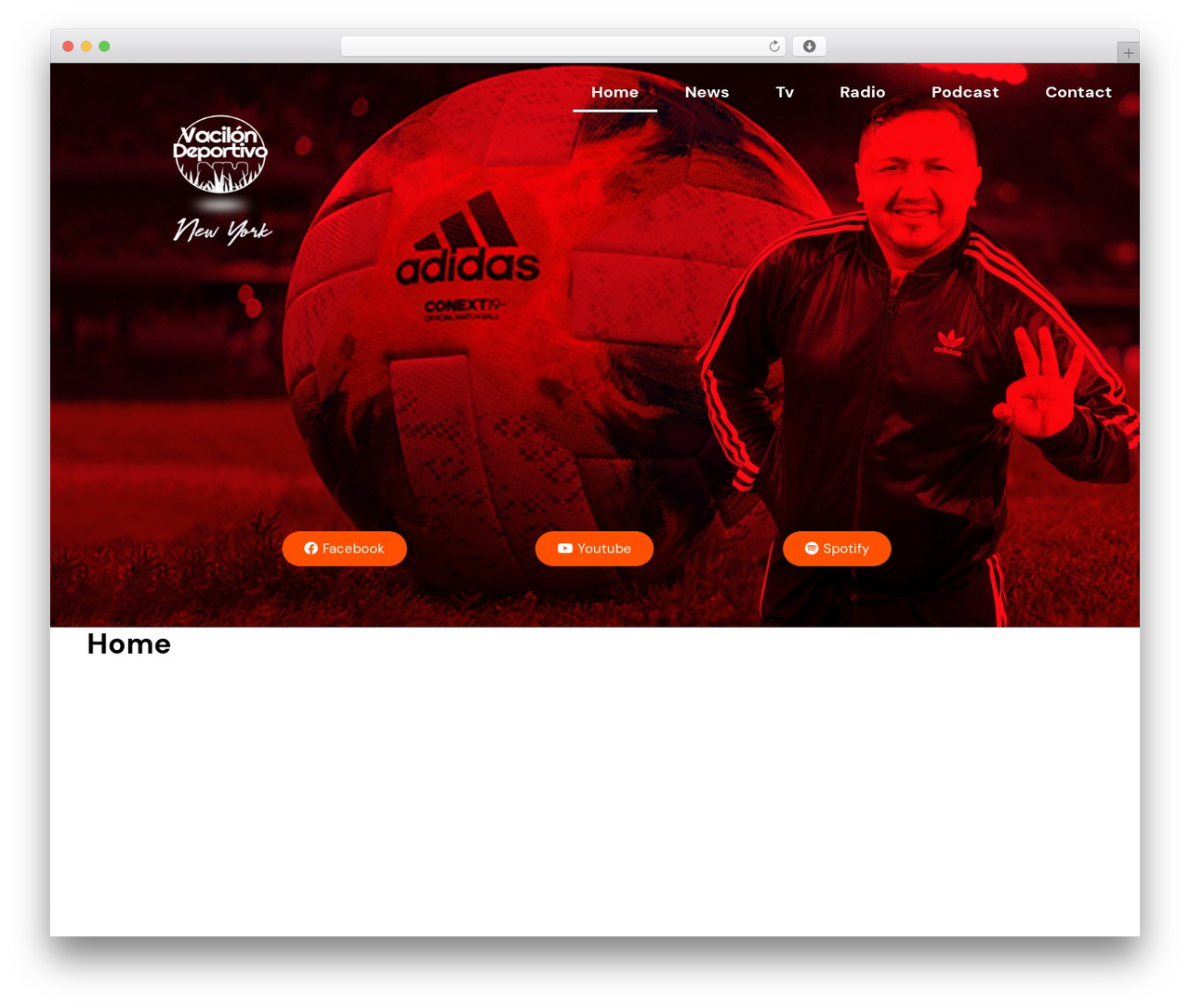 Podover WordPress theme design - vacilondeportivo.com
