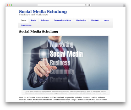 Skeleton WordPress theme - socialmedia-schulung.de