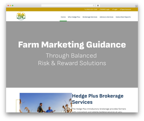 WordPress theme Hedge Plus Reports - hedge-plus.com